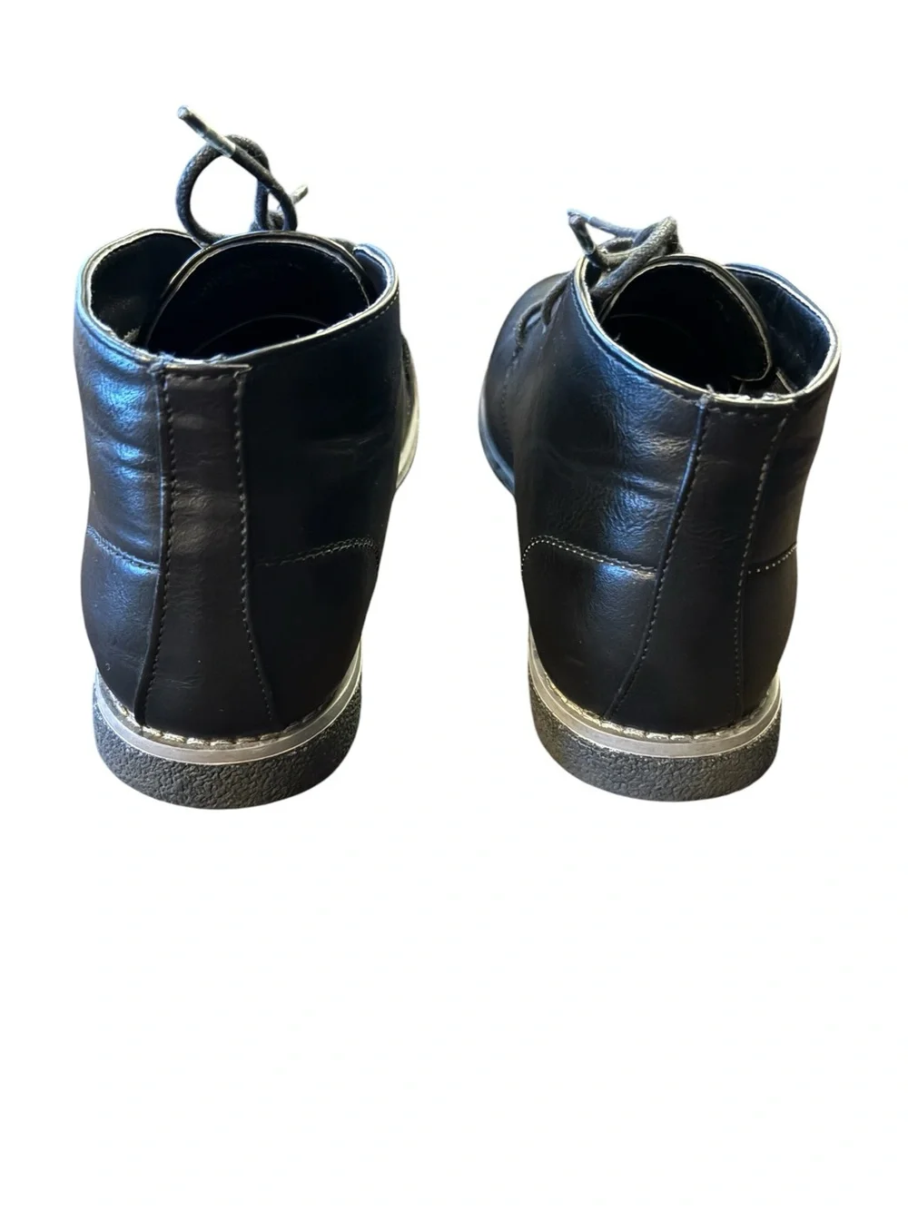 London Fog Men's Black Chukka Lace-Up Boots